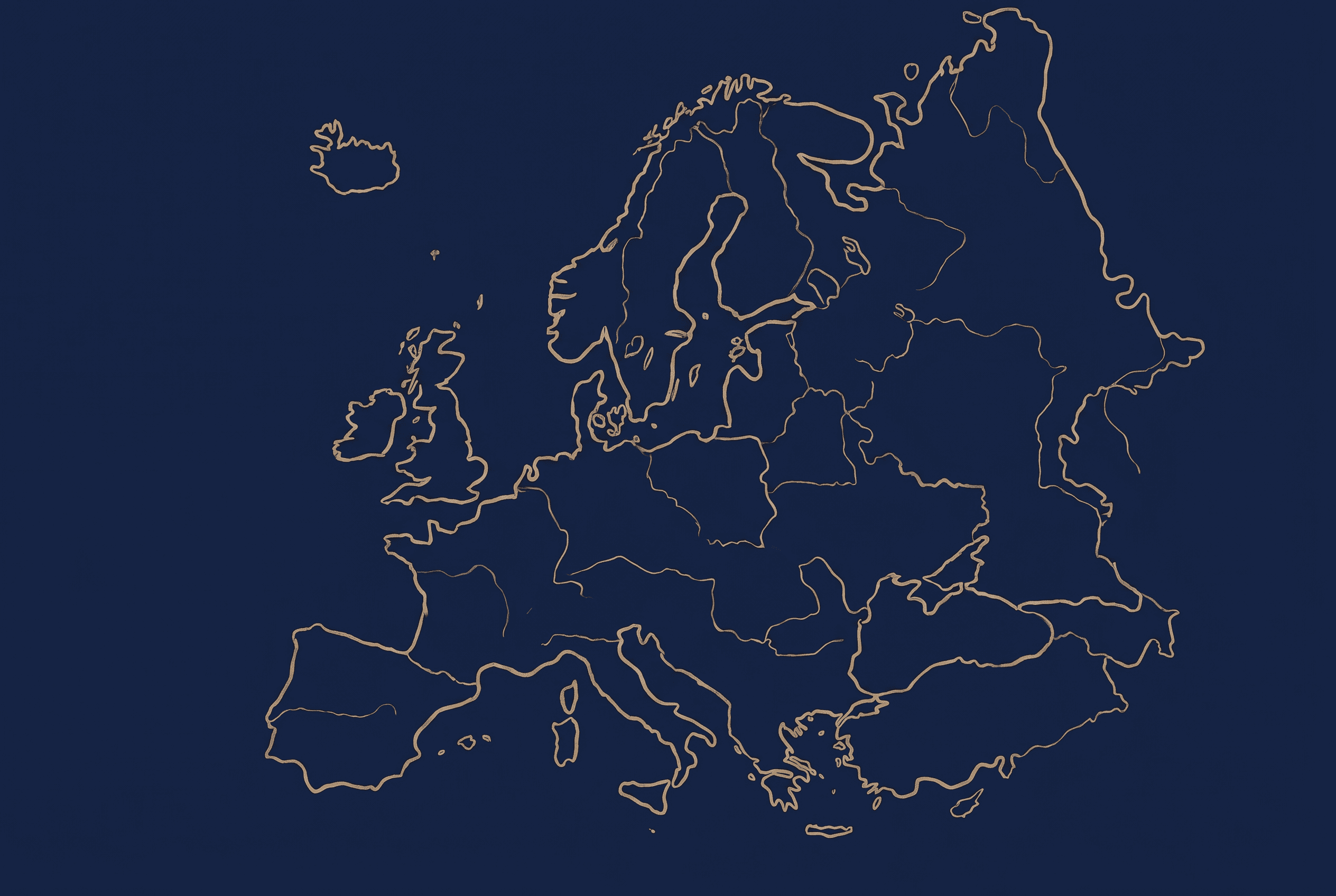 Flying Across Northern Europe